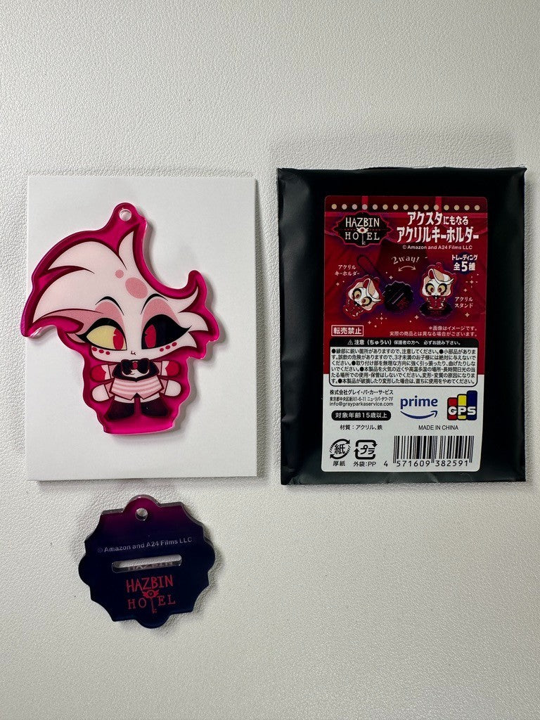 Hazbin Hotel Chibi Acrylic Stand Keychain Parco Angel Dust