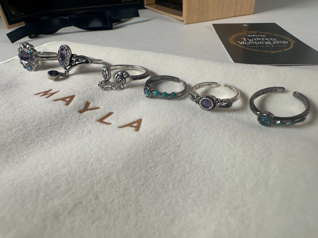 Twisted Wonderland MAYLA ICONIQUE STORY RING Set Octavinelle Azul Jade Floyd