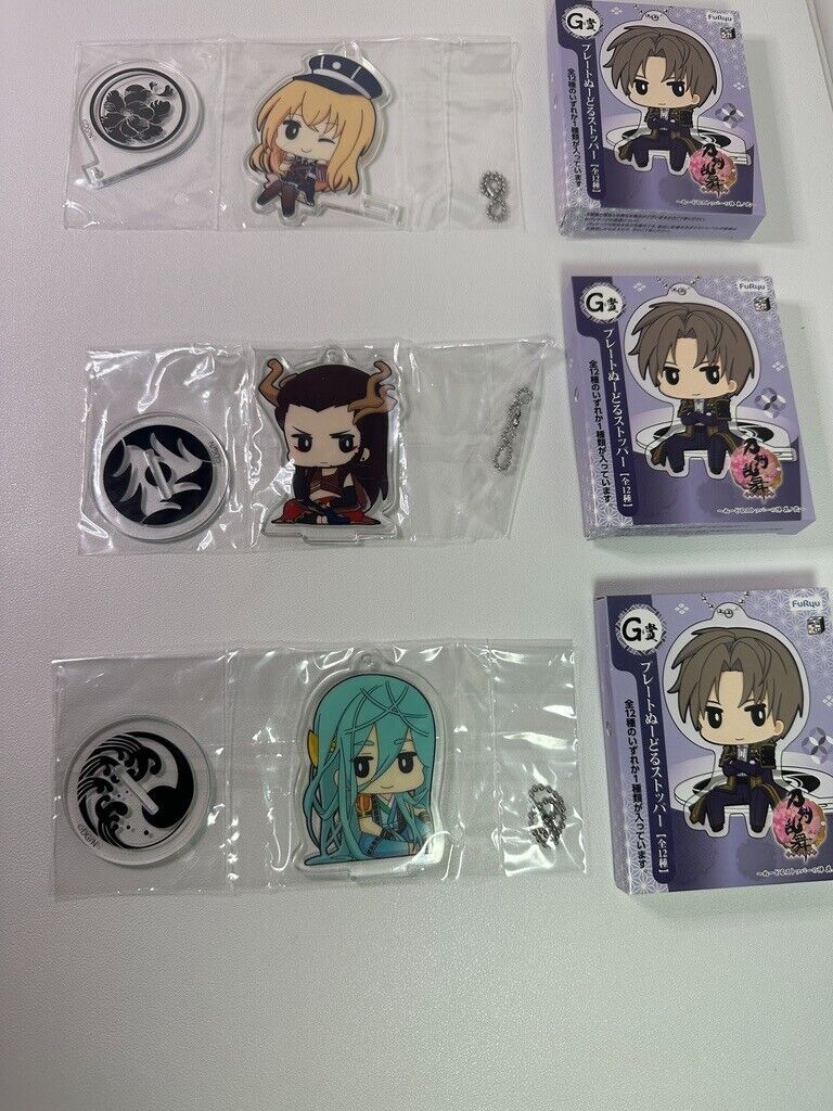 Touken Ranbu Online Animate Cafe Livelihood Acrylic Stand Key Holder Chiyogane