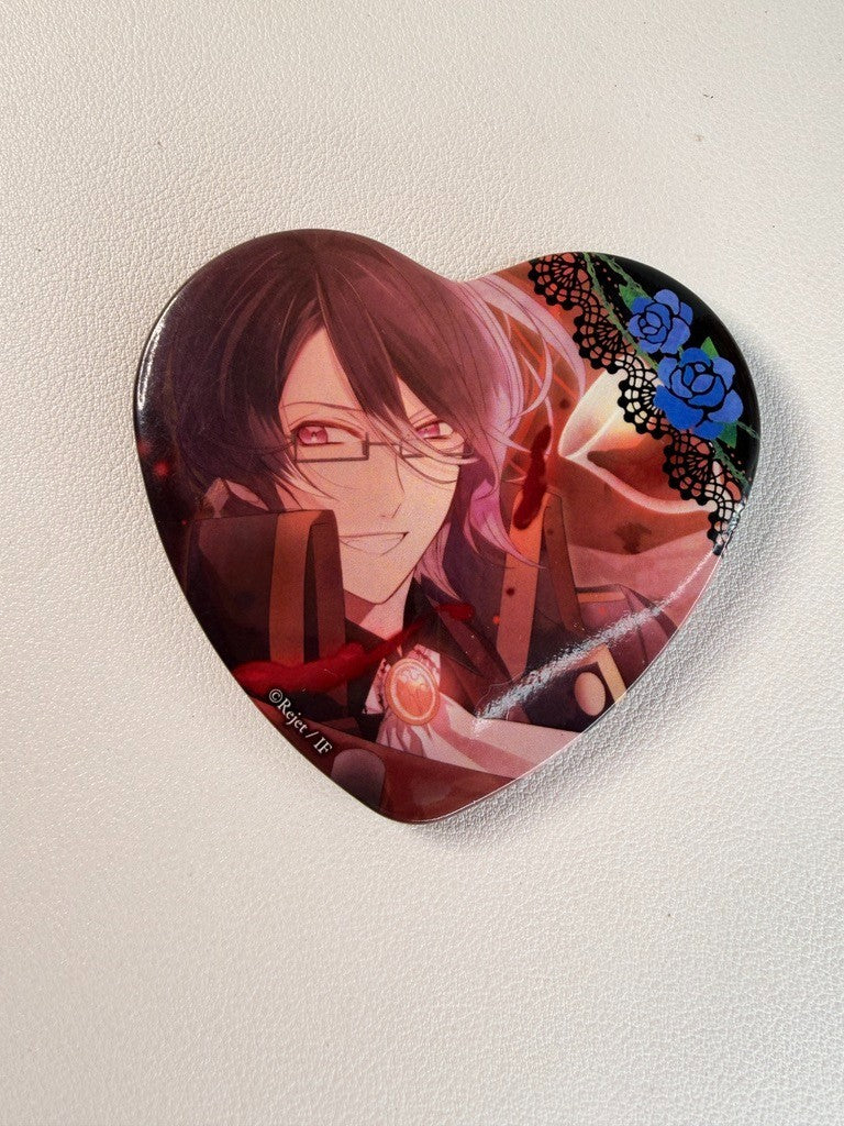 Diabolik Lovers Medium Can Badge Reiji Sakamaki Heart Smile