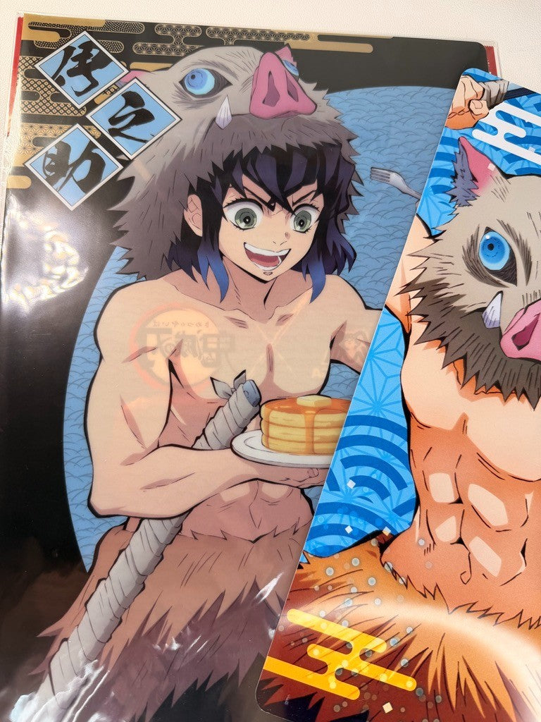 Demon Slayer Kimetsu No Yaiba Clear File Pencil Board Set Inosuke Hashibira