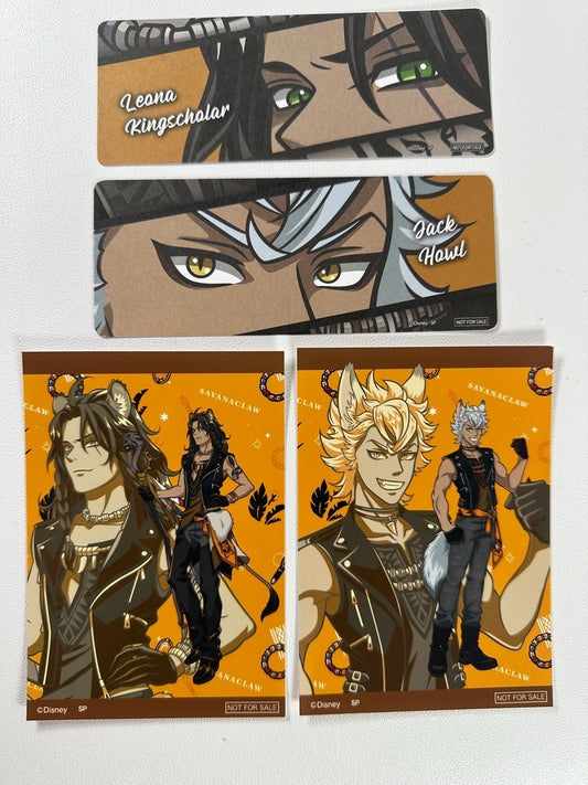 Twisted Wonderland Savanaclaw Bookmark Card Set Leona Kingscholar Jack Howl