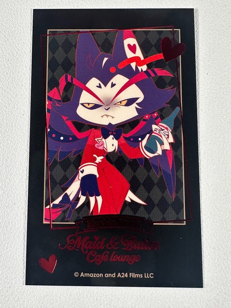 Hazbin Hotel Animate Cafe Maids and Butlers Card Husk Chibi