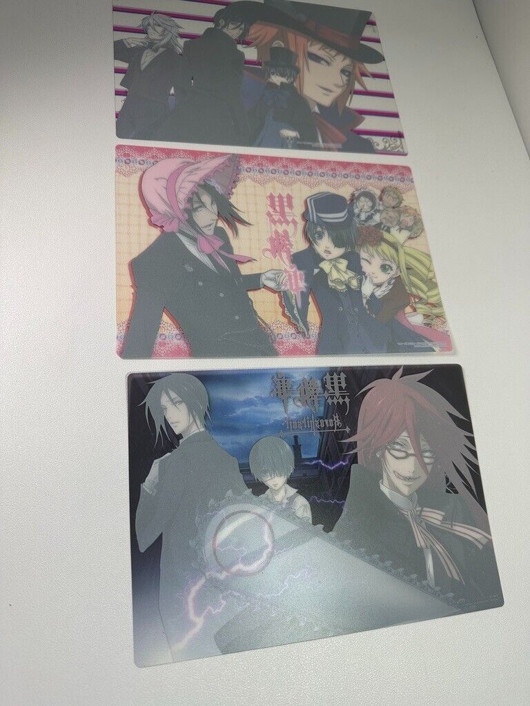 Kuroshitsuji Black Butler Victorian Art Collection Set of 3 AS IS Ciel Sebastian
