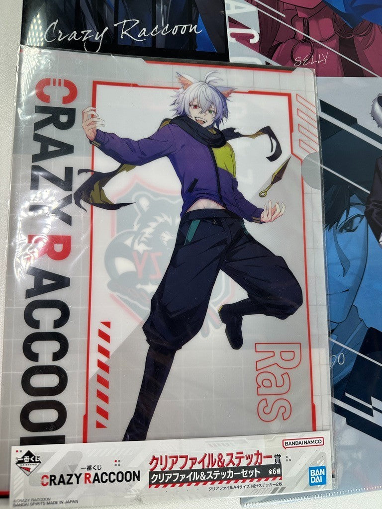Crazy Racoon Clear File Set Selly Ras Mando
