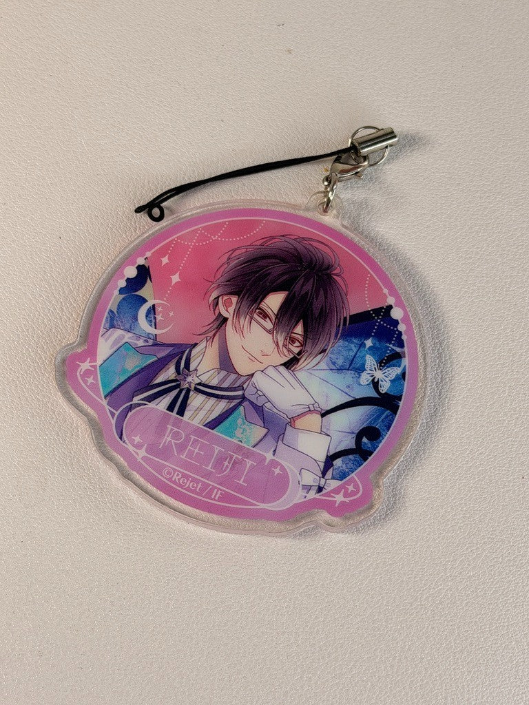 Diabolik Lovers Acrylic Phone Strap Reiji Sakamaki Pink Circle
