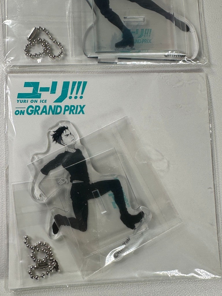 Yuri On Ice Grand Prix  Acrylic Charm Stand Set Victor Nikiforov Otabek Altin