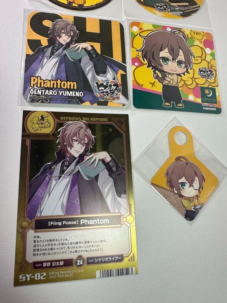 Hypnosis Mic Can Badge Fling Posse Gentaro Yumeno Paper Coaster Card Set