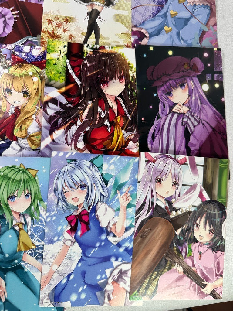 Touhou Project Postcard Set Remilia Reimu Cirno Wakasagi Hime Flandre