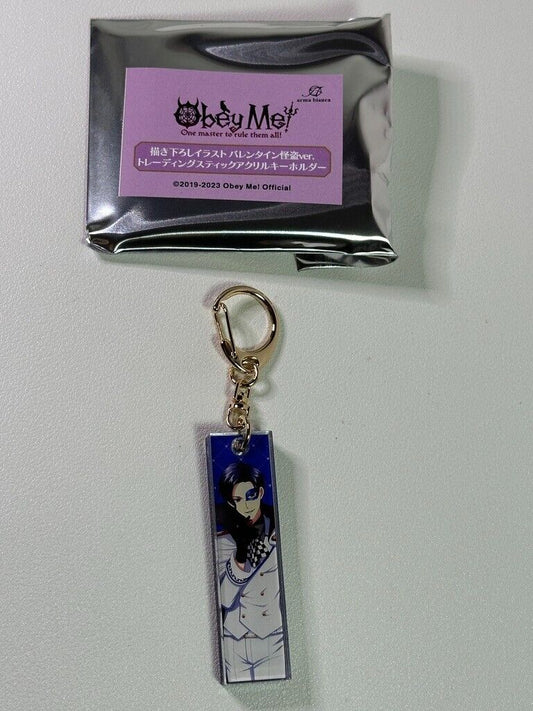 Obey Me Valentine Ver. Acrylic Trading Keychain Lucifer Vertical