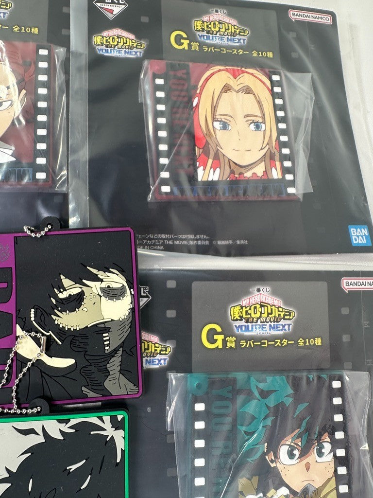 My Hero Academia Ichiban Kuji Prize G Rubber Charm Set Mirio Izuko Dabi Overhaul