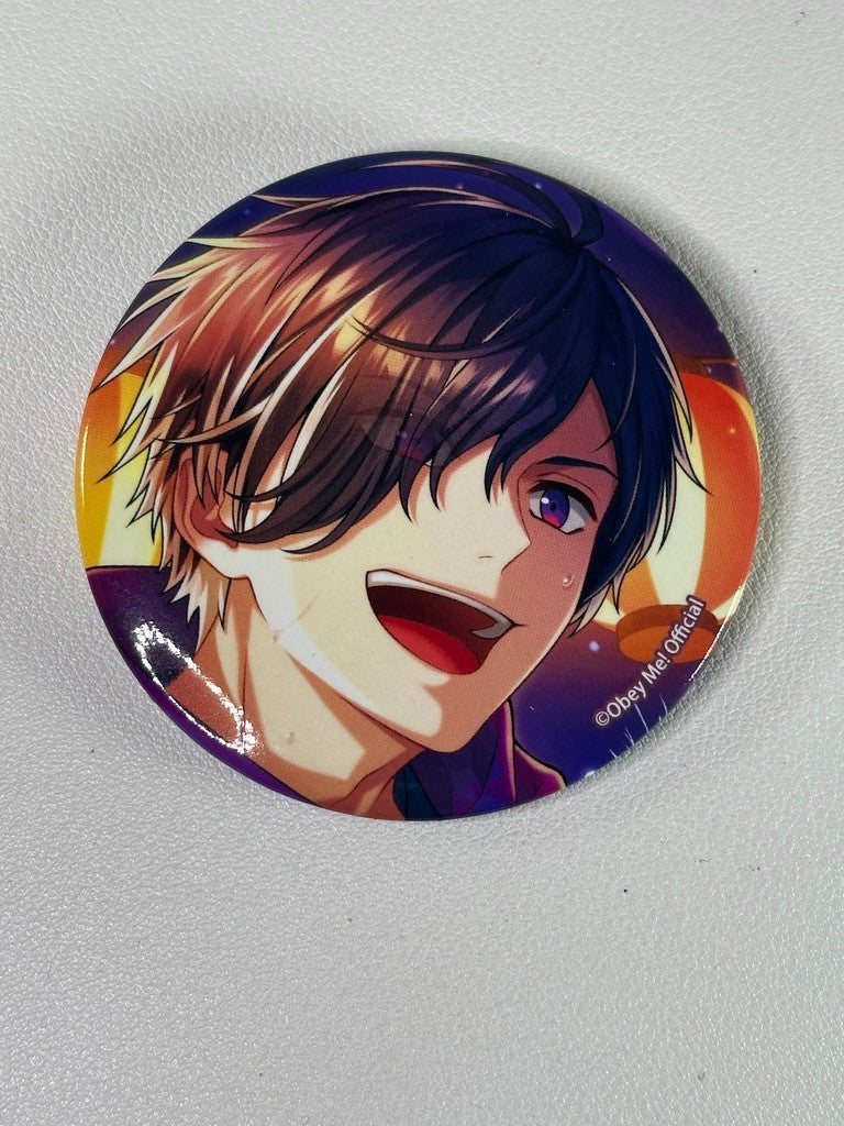 Obey Me! Night Bringer Illustration Can Badge Belphegor Smile