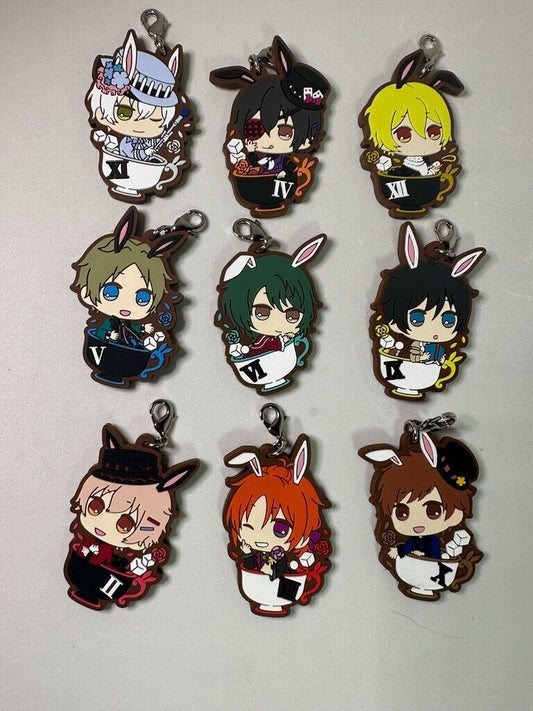 TSUKIUTA Procellarum Six Gravity Rubber Charm Shun Shimotsuki Hajime Mutsuki Set