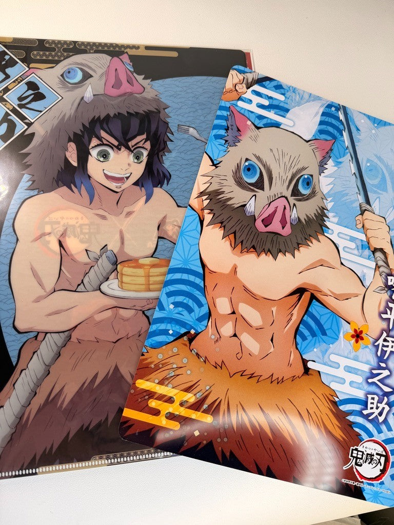 Demon Slayer Kimetsu No Yaiba Clear File Pencil Board Set Inosuke Hashibira