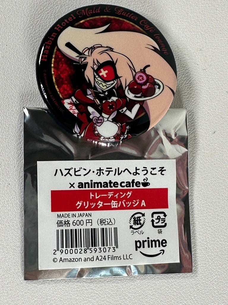Hazbin Hotel Animate Maid and Butler Can Badge Cherri