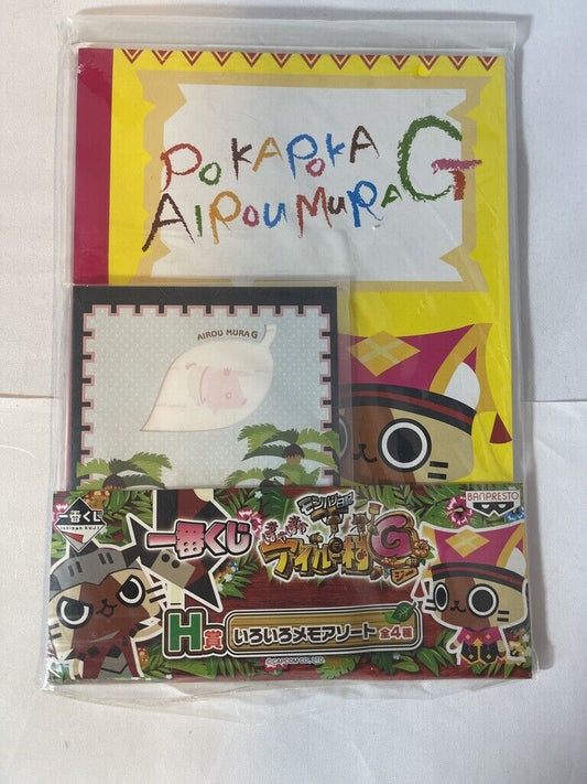 Monster Hunter Diary: Poka Poka Aipou MuraG Village G Memo Notebook Book Set