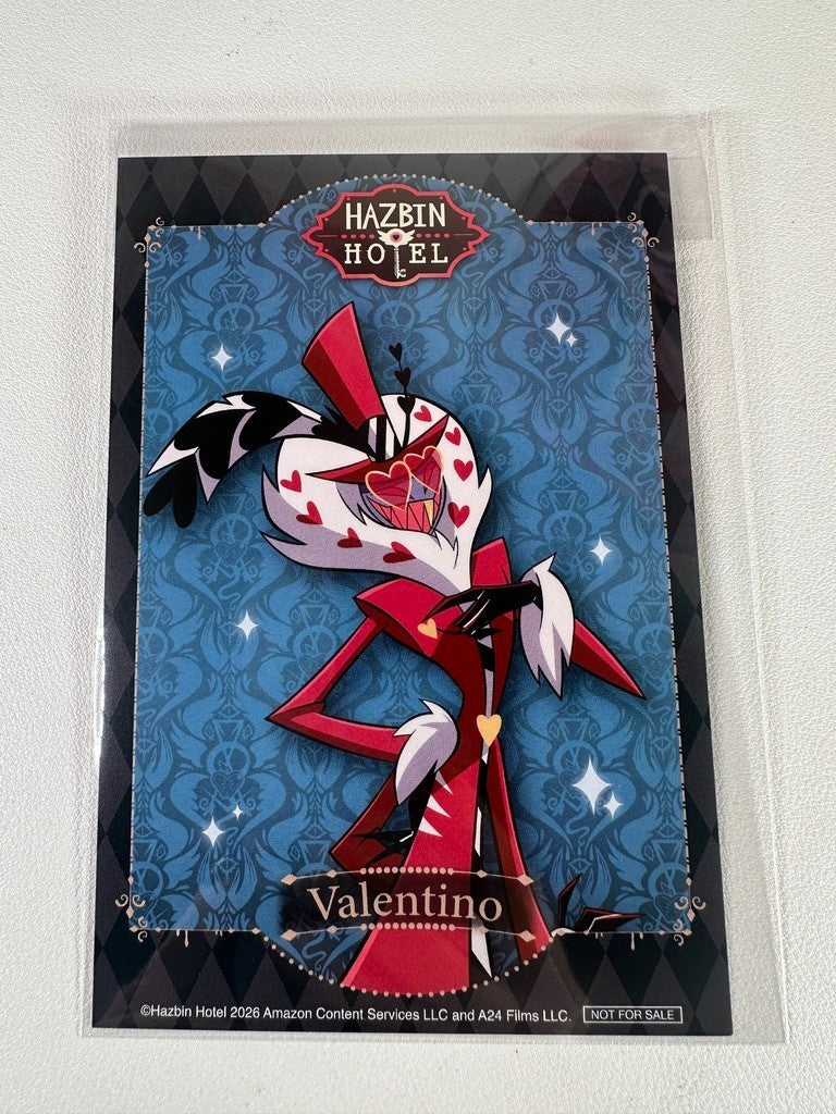 Hazbin Hotel Smile Base Cafe Postcard Valentino