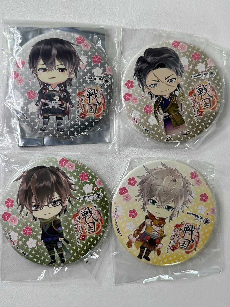 Ikemen Romances Across Time Can Badge Set Nobunaga Kennyo Tokugawa Sarutobi