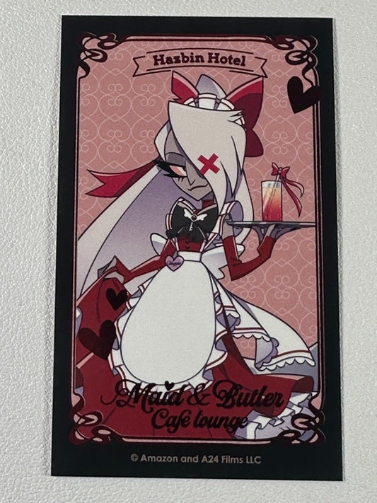 Hazbin Hotel Animate Cafe Maids and Butlers Card Vaggie