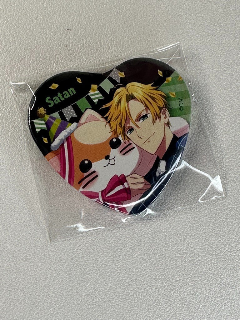 Obey Me! One Master To Rule Them All Can Badge Satan Heart Cat