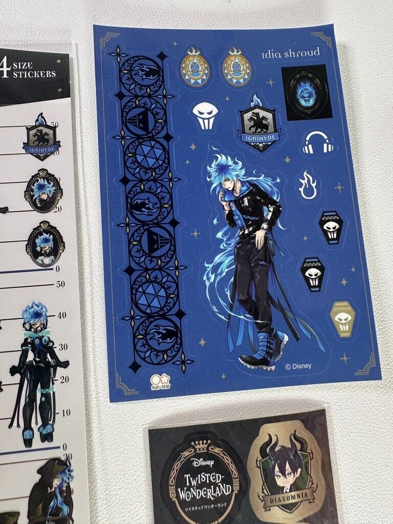 Twisted Wonderland Sticker Sheet Set Ignihyde Ortho Shroud Idia Shroud