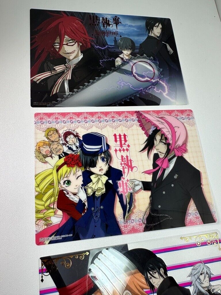 Kuroshitsuji Black Butler Victorian Art Collection Set of 3 AS IS Ciel Sebastian