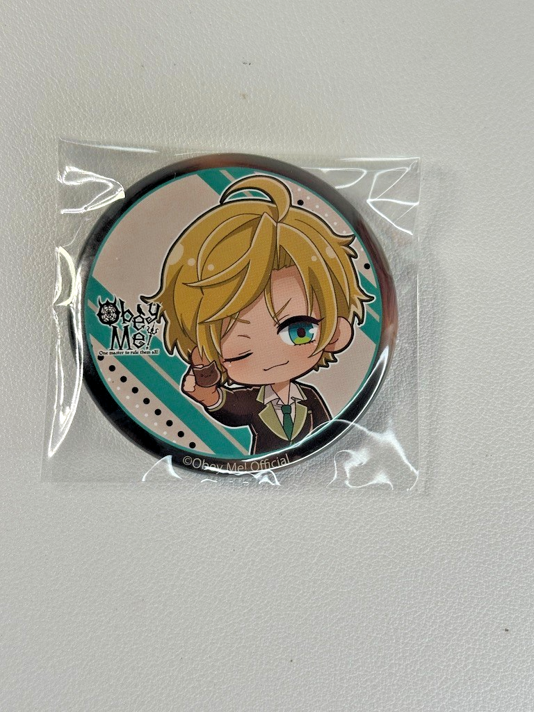 Obey Me! One Master To Rule Them All Can Badge Satan Chibi Chocolate