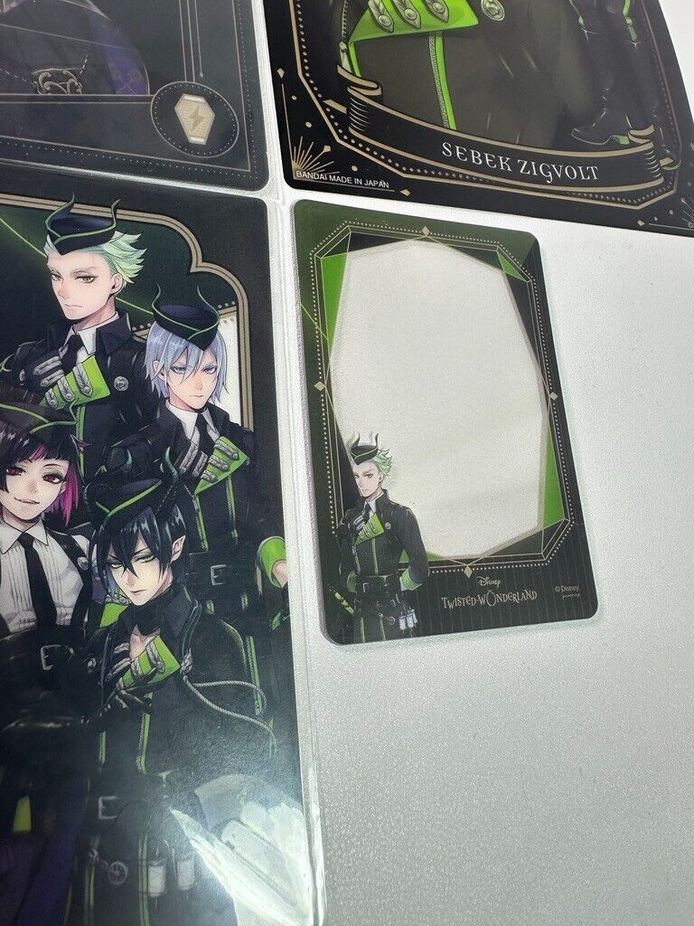 Twisted Wonderland Diasomnia Sebek Zigvolt Card Clear Poster Pencil Board Set