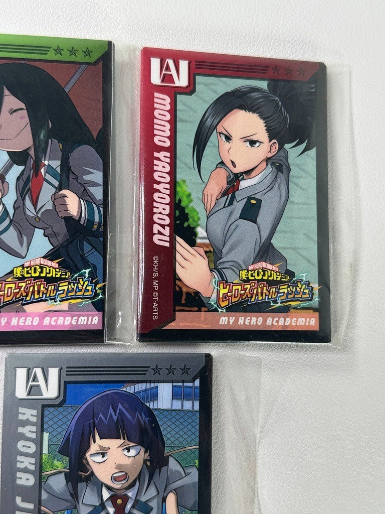 My Hero Academia Rectangle Can Badge Set Tsuyu Kyoka Momo