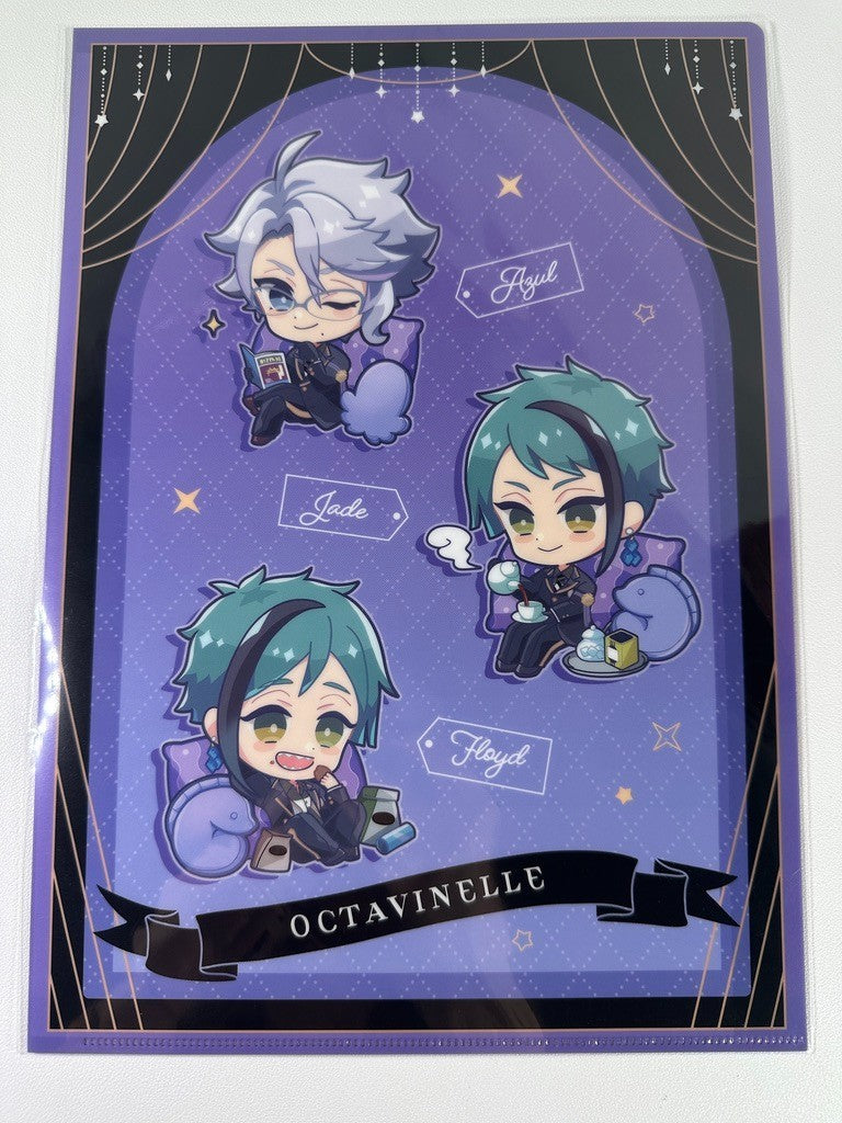 Twisted Wonderland Peko Cushion Clear File Octavinelle Azul Jade Floyd