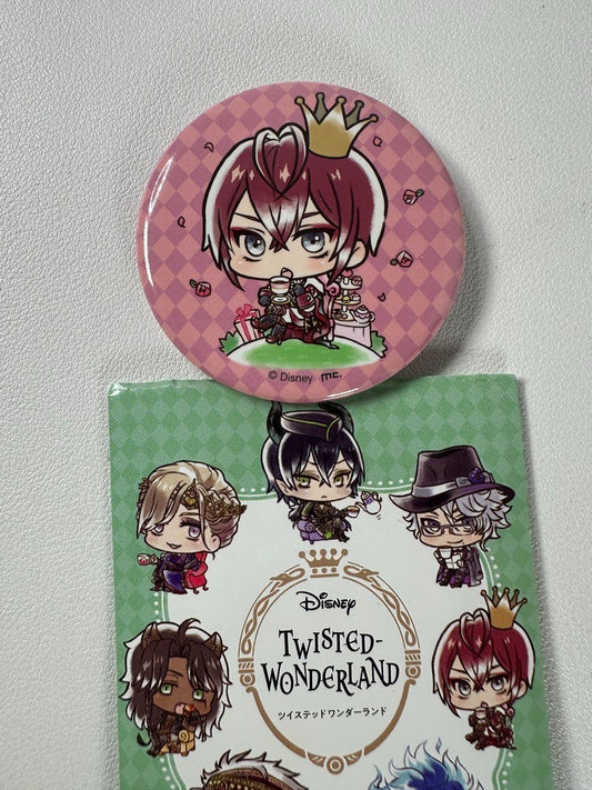 Twisted Wonderland Tea Can Badge Heartslabyul Riddle Rosehearts
