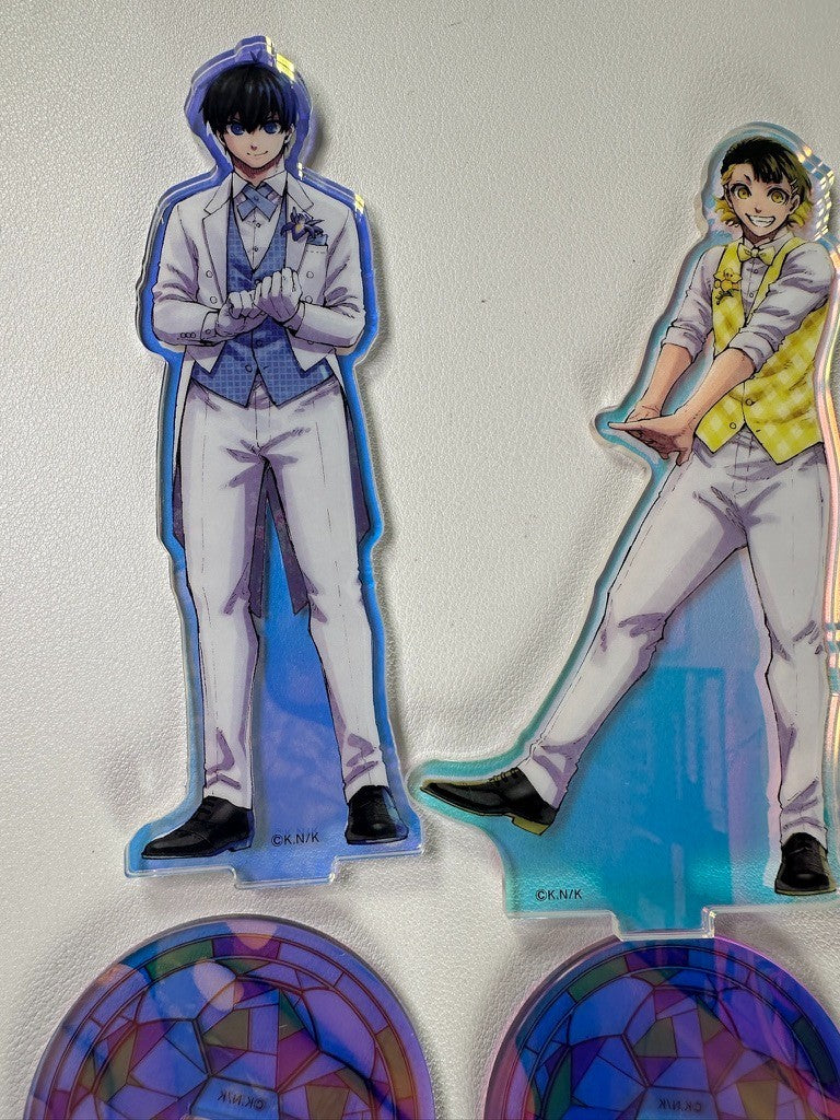PREOWNED Blue Lock Glitter Acrylic Stand Set Meguru Bachira Yoichi Isagi