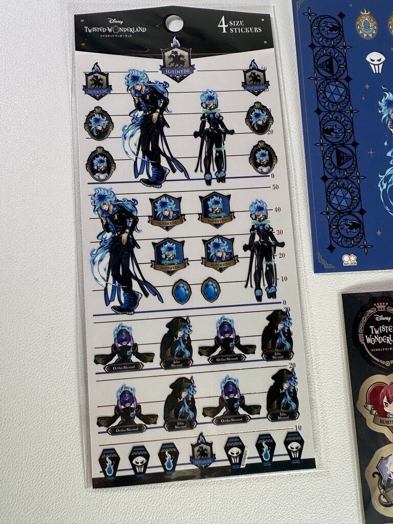 Twisted Wonderland Sticker Sheet Set Ignihyde Ortho Shroud Idia Shroud