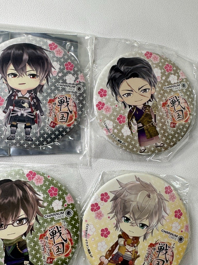 Ikemen Romances Across Time Can Badge Set Nobunaga Kennyo Tokugawa Sarutobi