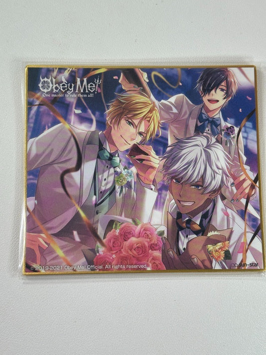Obey Me! Shikishi Board Mammon Satan Belphegor