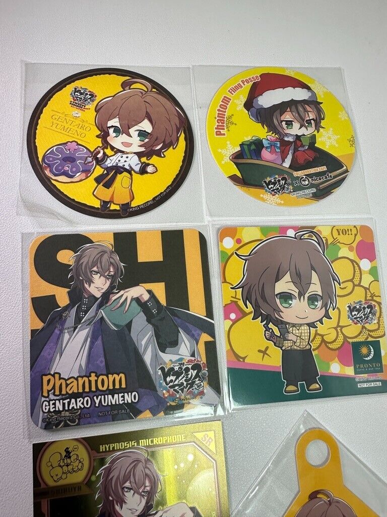 Hypnosis Mic Can Badge Fling Posse Gentaro Yumeno Paper Coaster Card Set
