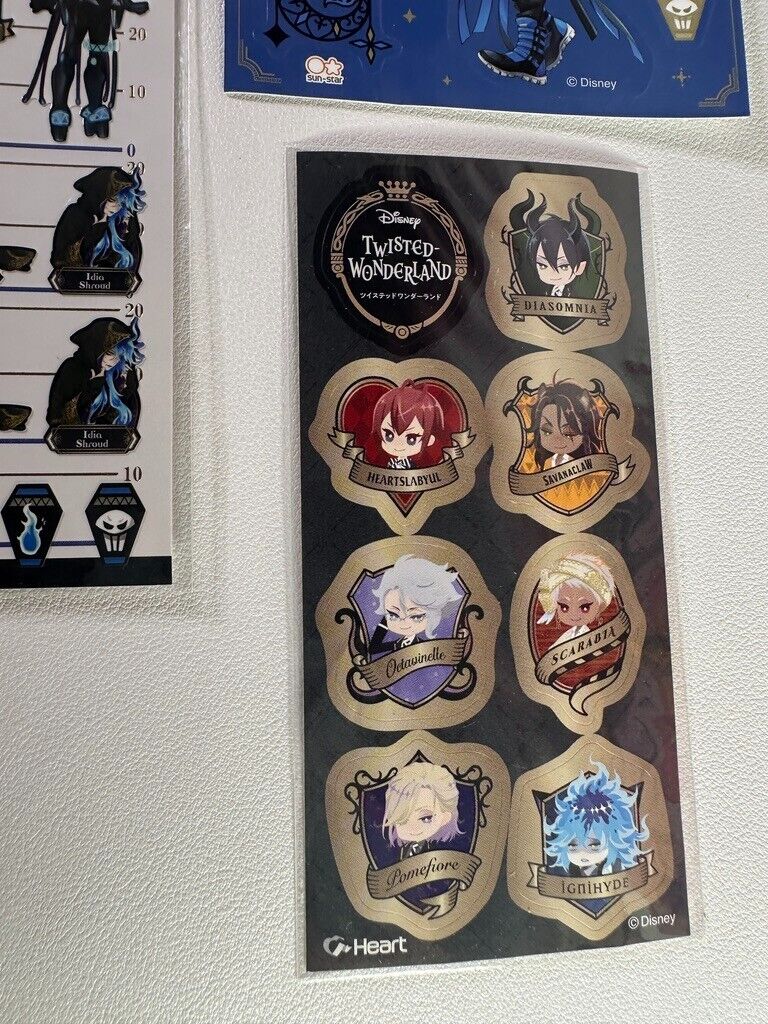 Twisted Wonderland Sticker Sheet Set Ignihyde Ortho Shroud Idia Shroud