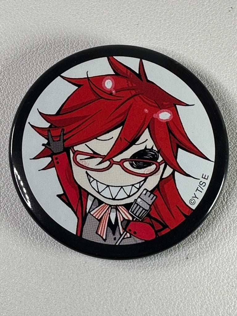 PREOWNED Black Butler Grell Sutcliff Can Badge