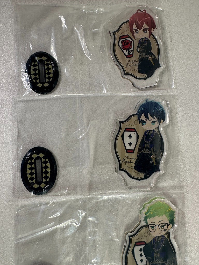 Twisted Wonderland Heartslabyul Acrylic Stand Set Riddle Deuce Trey Cater