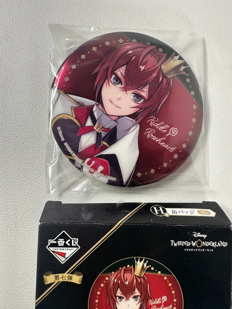 Twisted Wonderland Ichiban Kuji Can Badge Heartslabyul Riddle Rosehearts