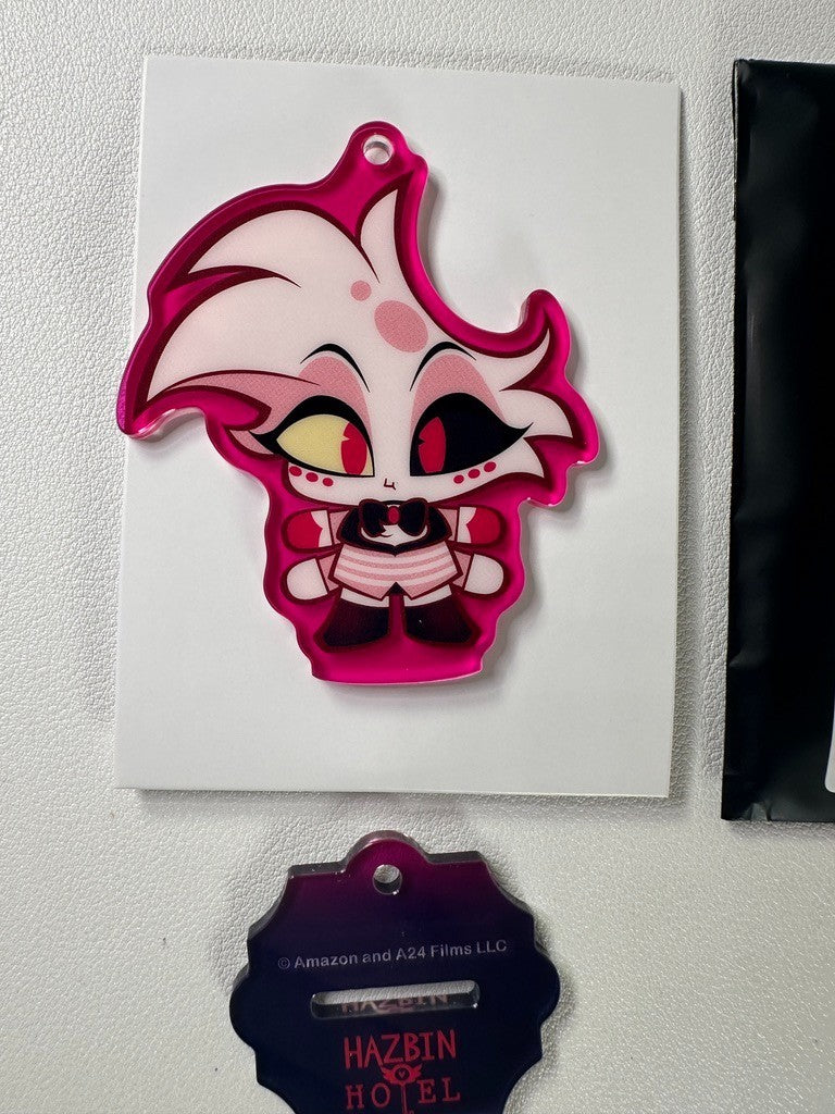 Hazbin Hotel Chibi Acrylic Stand Keychain Parco Angel Dust