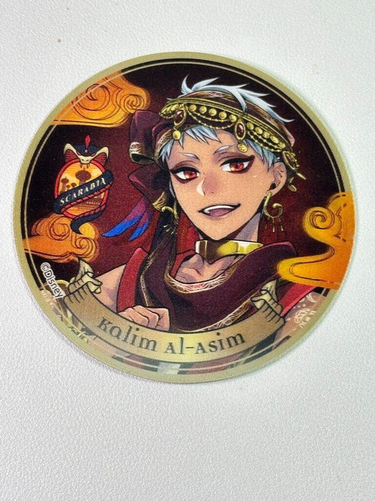 Twisted Wonderland Trinket Scarabia Kalim AlAsim Holographic Coaster