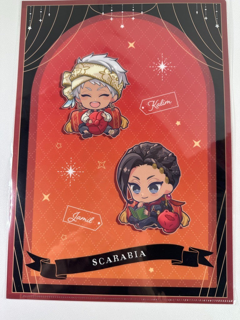 Twisted Wonderland Peko Cushion Clear File Scarabia Kalim Jamil