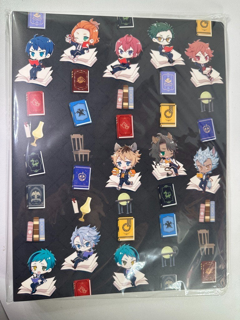 Twisted Wonderland Cafe Clear File Holder Study Time Floyd Malleus Idia Leona
