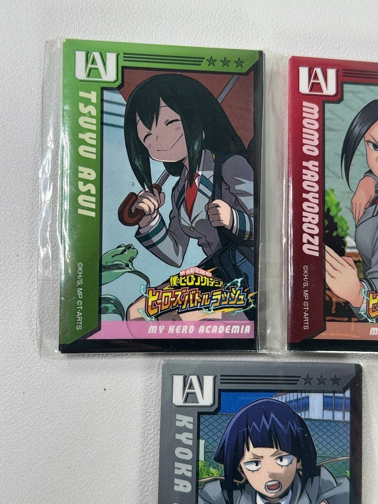 My Hero Academia Rectangle Can Badge Set Tsuyu Kyoka Momo