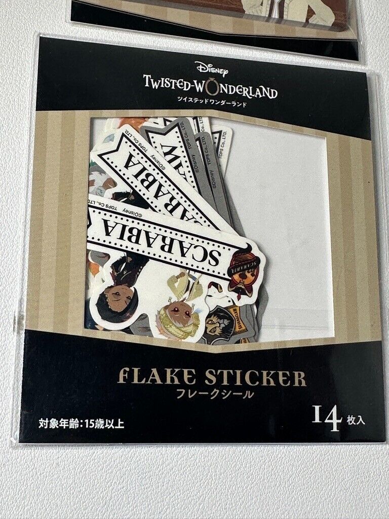 Twisted Wonderland Flake Stationary Sticker Notepad Set Scarabia Kalim AlAsim