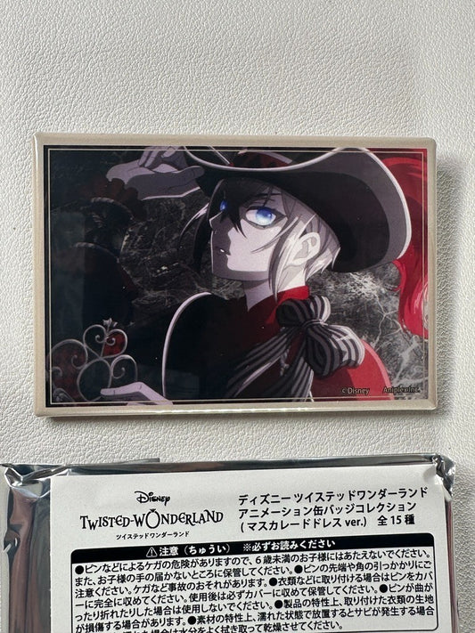 Twisted Wonderland Glorious Masquerade Can Badge Heartslabyul Riddle Rosehearts