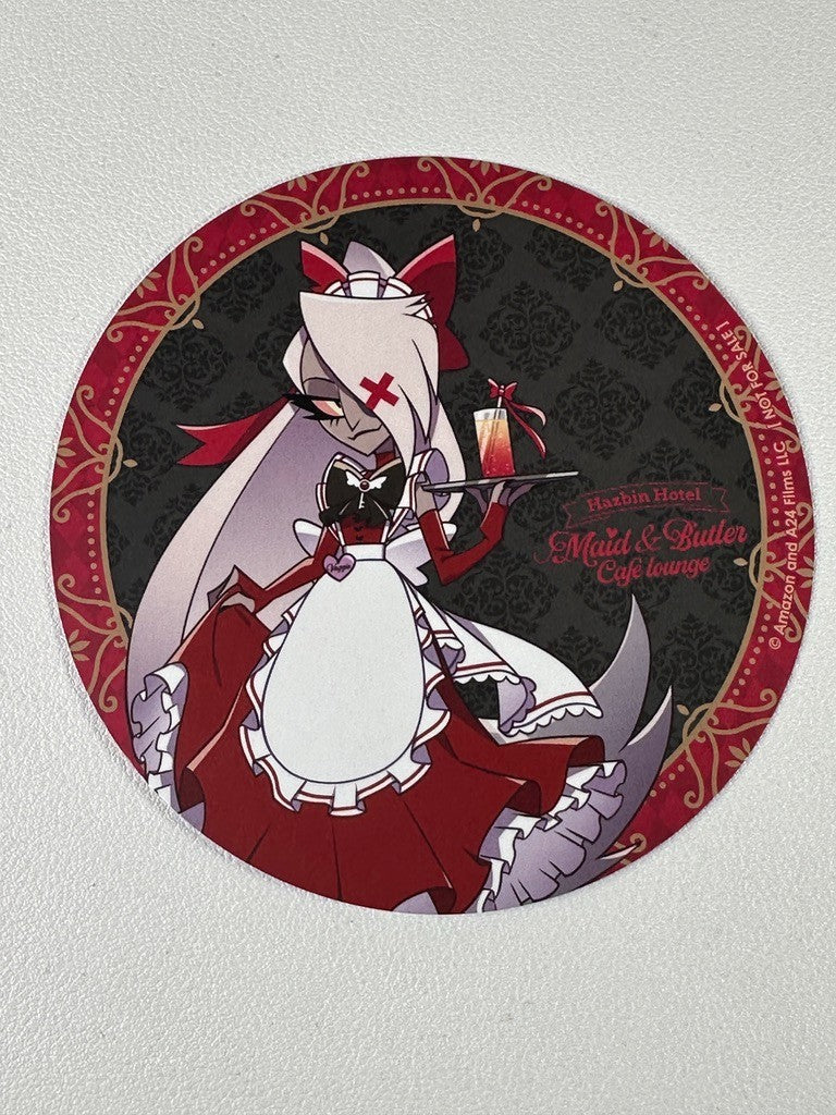 Hazbin Hotel Animate Maids an Butlers Papter Coaster Vaggie