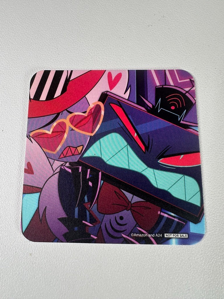 Hazbin Hotel Smile Base Cafe Paper Coaster Valentino Vox