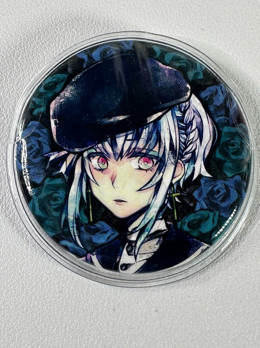 Devil Butler with Black Cat Can Badge Flure Garcia